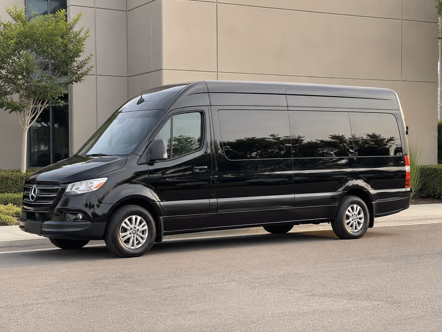 wedding guest shuttle sprinter vans from hotel blocks to ceremony and reception venues in west palm beach