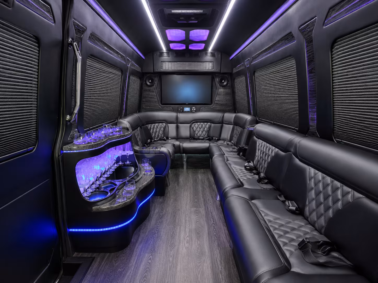 west palm beach sprinter limousine inside