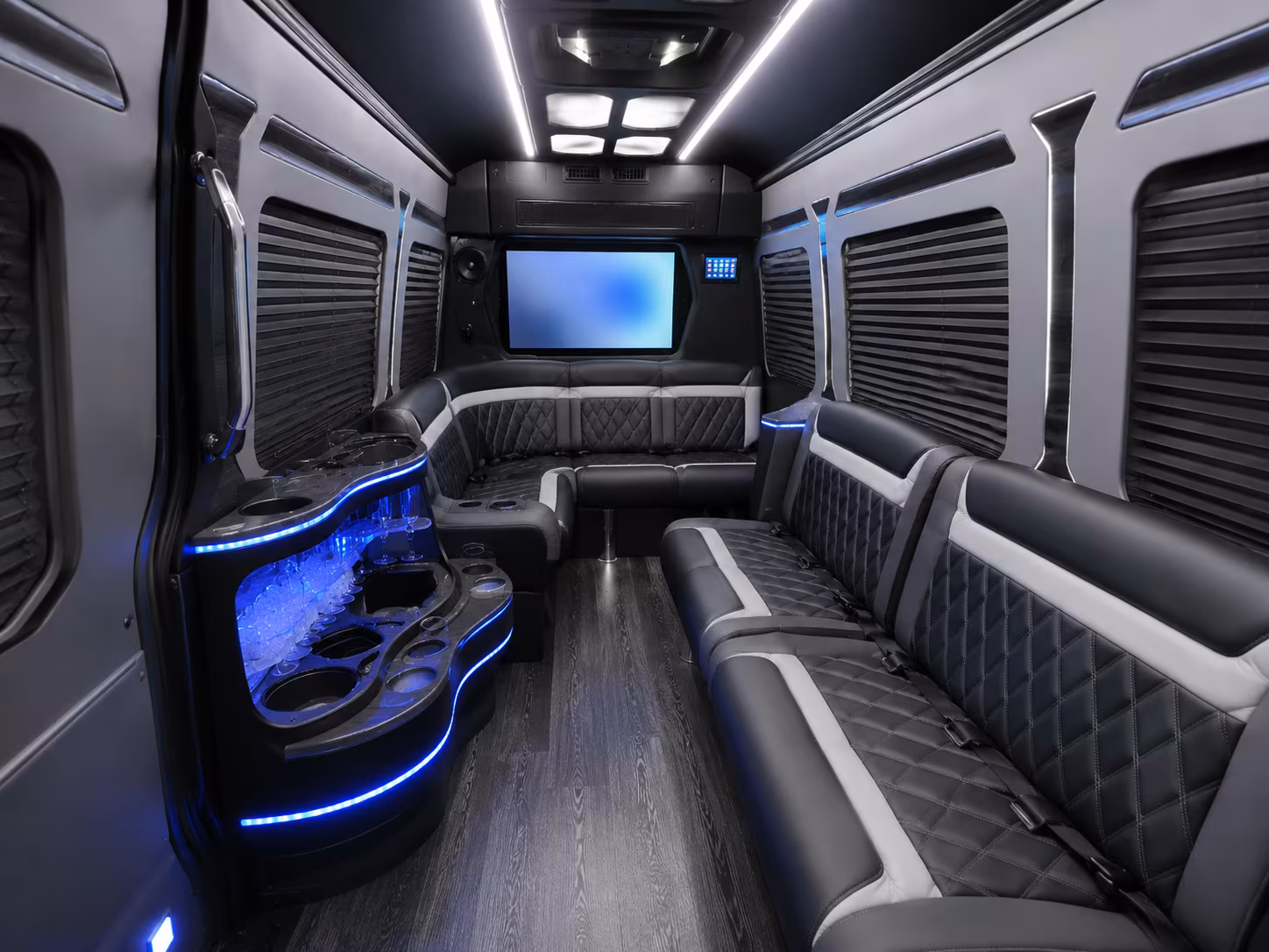 west palm beach sprinter limousine interior